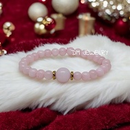 MERAH ORIGINAL LUXURY ELEGANT ROSE QUART STONE BRACELET, RED JADE, CRUNCHY, JADE JADE, BLACK ONYX JA