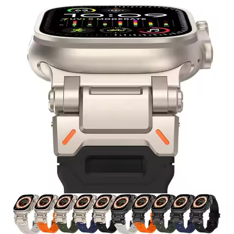 Sport Strap For Apple Watch S11/S10 46MM 42mm 9 8 7 45mm Ultra 3 49MM Titanium Color Silicone Watch 