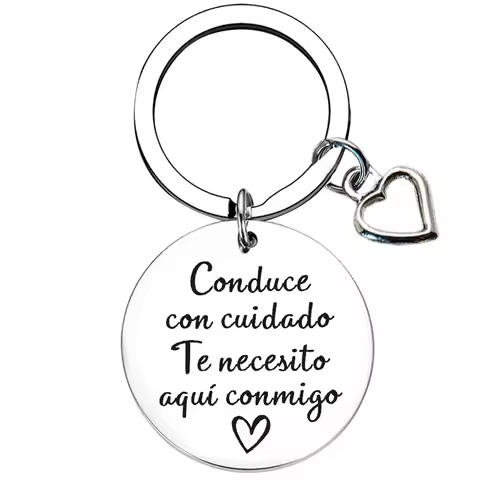 Spanish Fathers Day Gift for Trucker Dad Drive Safe Keychain Trucker Gift