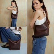 สินค้าพร้อมส่ง* CHNiiNiN - Hannam the bag กระเป๋าสะพายหนังวัวแท้ หนังนิ่มมาก ทรงสวย *ได้แถมพวงกุญแจ