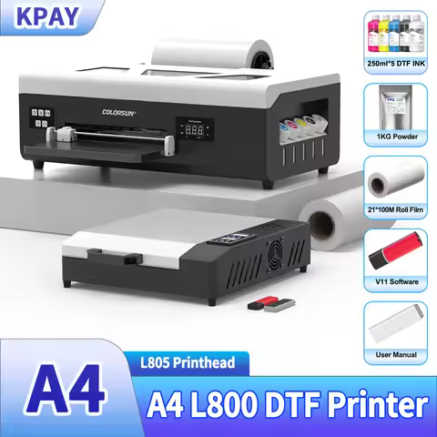 A4 DTF Printer For Epson L800 DTF Printer Direct Transfer Film Printer For Textile T-shirt Printing 