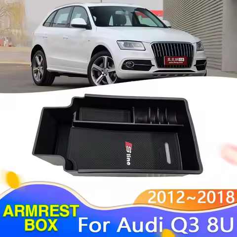 1x Storage Box for Audi Q3 8U MK1 AG 2012~2018 2013 2014 2015 2016 2017 Water Cup Phone Center Armre