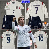 world cup jersey football jersey 2006 England vintage jersey Home 7 Beckham long sleeve football uni