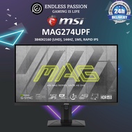 MSI MAG 274UPF 27 Inch Flat Gaming Monitor (4K, Rapid IPS, FreeSync Premium, 144 Hz, 1ms)