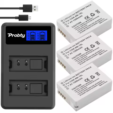 NB-10L Replacement Battery and USB Dual Charger for Canon SX40 HS SX40HS SX50 PowerShot SX40 HS SX50