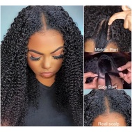 U Part Human Hair Wig Curly 180% Density Glueless Brazilian Remy Human Hair U Part Wig Kinky Curly U