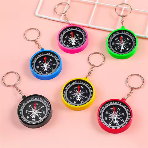 Keychain Compass Puzzle Learning Science Compass Mini Compass Keychain Design For Navigation Tool Ki