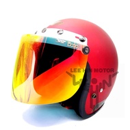 100% Original Magnum M8 3 Button Motorcycle Helmet Topi Dewasa Sekali 5 Button White Cap Visor ( Mat