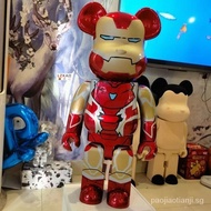 Bearbrick - Iron Man MARK Marvel Iron Man 1000% Gear Joint Gear Sound be@rbrick Fashion Anime Action Figures Collection Gift 8ZPU