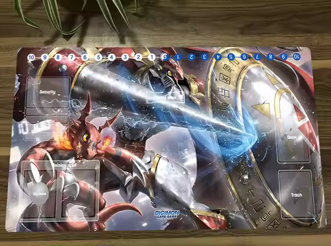 Digimon Table Playmat DTCG TCG CCG Mat Dukemon & Guilmon Trading Card Game Mat Mouse Pad Gaming Play