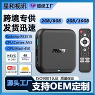 R69 RK3518 HD Player Android 14 Dual Band Wireless Bluetooth 4K TV Top Box TVBOX