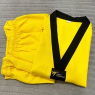 ชุดเทควันโดสีเหลือง เด็ก ผู้ใหญ่ ชุดสีเทควันโด Yellow Taekwondo Uniform