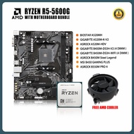 AMD Ryzen 5 5600G 6-Core 12-Thread Tray Type Processor with Radeon Graphics AM4 w/motherboard bundle