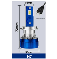 (chất lượng cao)Đèn Pha Led H7 Canbus 3570 Csp H8/H9/H11 Đèn Sương Mù Ô TôÁnh Sáng Trắng 6000k Chính