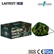 (50 Mask) Taiwan Brand Laitest Adult N95 Camouflage Surgical Mask - 3 Ply / ASTM Level 1