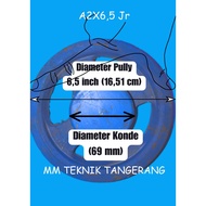 POLI Pully A2 x 6.5" Iron Spokes A2 x 6.5 inch Pulley Cast Iron Anc 6.5 inch A2x6.5" A2x6.5 A 2x6.5"