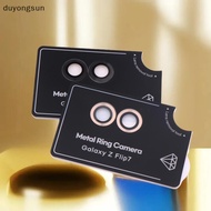(duyongsun) 1/2Pcs For Flip7 Metal Ring Camera Len Protector Anti- HD Camera Lens Protective Tempere