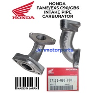 HONDA FAME INTAKE PIPE CARBURETOR EX5 TENGKOK CARBURATOR FAME C90 PIPE INTAKE ORIGINAL100%HONDA