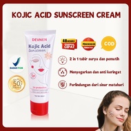 DEVNEN spf50 kojic acid sunscreen sunblock badan dan wajah UV PROTECTION CREAM Waterproof collagen s