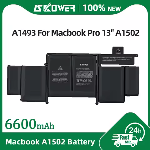 SKOWER High Performance A1493 Battery For Macbook Pro 13 inch Retina A1502 (Late 2013 Mid 2014 Early