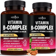 Vitamin B Complex for Men & Women - Made in USA - B-Complex: B1, B2, B3, B5, B6, B7, B8, B9, B12 wit