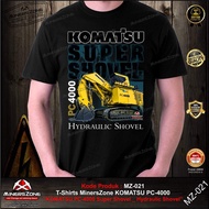 T-shirts Minerszone Komatsu Excavator Pc-4000/komatsu/t-shirts Komatsu/komatsu T-shirts/mining/t-shi