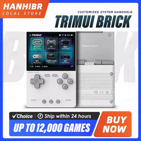 TRIMUI BRICK Handheld Game Console 3.2'' IPS Screen Linux System Trimui UI Metal Back Panel Key LED 