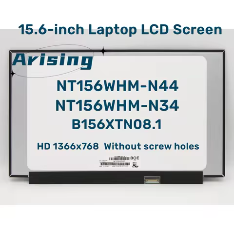 15.6-inch Laptop LCD Screen NT156WHM-N44 V8.0 NT156WHM-N34 B156XTN08.1 B156XTN08.0 Display Panel HD 