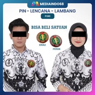 PIN/BROSS BRASS/ STAINLESS PGRI LOGO - QUALITY pin tudung kerongsang brooch