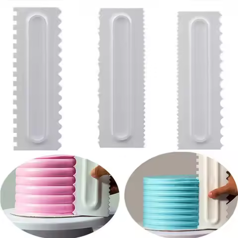 Cake Decorating Comb Cake Scraper Smoother Cream Decorating Pastry Icing Comb Fondant Spatulas Bakin