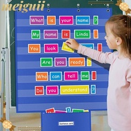 MEIGUII Classroom Pocket Chart, Durable Large Standards Pocket Chart, Educational Daily Schedule Poc