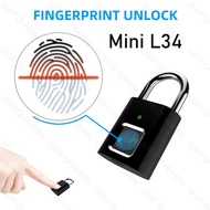 Fingerprint lock Smart Biometric Thumbprint Door Padlocks Rechargeable Door Lock Fingerprint Smart