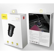 BASEUS Circular Metal PPS Quick Charger Car Charger 30W (Support VOOC)