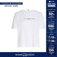 Tommy Hilfiger เสื้อยืด ผู้หญิง รุ่น WW0WW42067 YCF - สีขาว ทรง Relaxed Fit