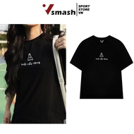 Vsmash Sportwear Men's and Women's Badminton T-shirt – Embroidered "Badminton" – Soft, Breathable, G