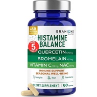 Granions Histamine Balance Complex - 1,000mg Quercetin with Bromelain, NAC and Vitamin C - D-Hist Se