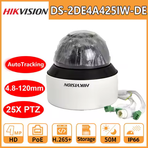 Hikvision 4MP PTZ IP Camera 4-inch PoE IR Network Speed Dome DS-2DE4A425IWG-E 25X Zoom 4.8-120MM Aut