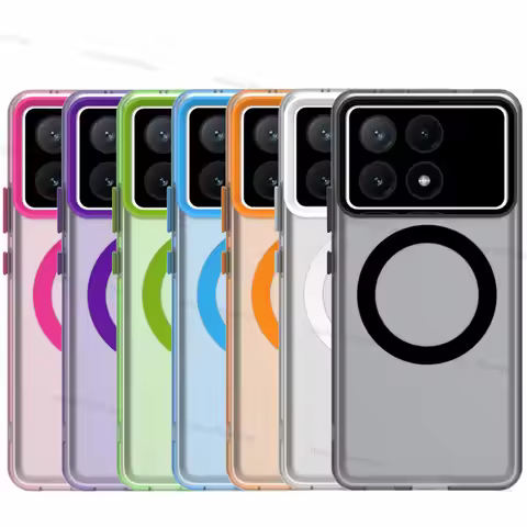 For Xiaomi Poco X6 Pro Case Magsafe Wireless Charging Cover Xiaomi Poco X6 Pro 5G Matte TPU Phone Bu