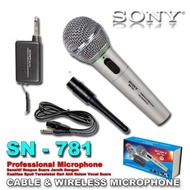 Microphone Sony SN-781 Wireless dan Kabel