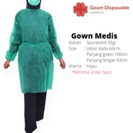 HIJAU Apd Gown Disposable 35gr Green