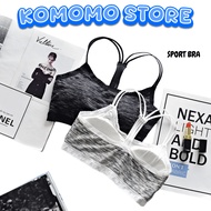 KMM BRA SPORT BRA B46 Wanita MOTIF GYM FITNESS BRA ZUMBA YOGA SPORTS IMPORT