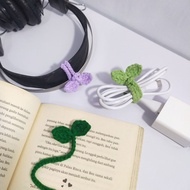 Leaf Sprout Crochet Crochet Bookmark Headphone Accessoriesdaun Crochet Bookmark Charger CableTALI