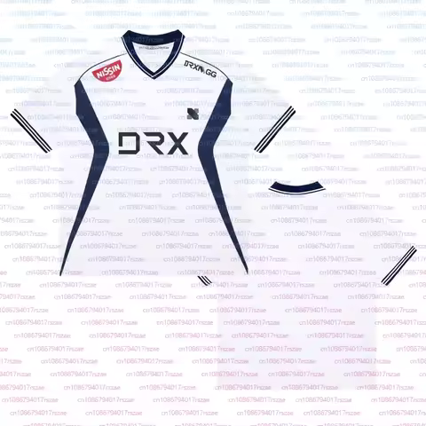 2025 New E-sports DRX V-neck Team Uniform - Fans 3D Print Summer Breathable T-shirt Men Women Casual