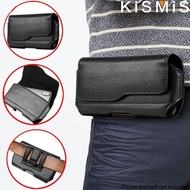 KISMIS Fashion Leather Belt Clip Waist Bag Phone Bag Phone Holder for 3.5-6.3 Inches Mobile Phones  iphone Samsung