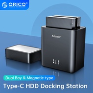 ORICO DS ซีรีส์2อ่าว3.5 ''ชนิด C USB3.1 Gen1กล่องใส่ฮาร์ดดิสก์5Gbps เคส HDD รองรับ UASP ไฟ12V4A