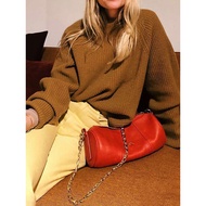 Manu atelier Arrow Bag savi Cylinder Pillow Bag Shoulder Crossbody Chain Female Bag Genuine Leather 