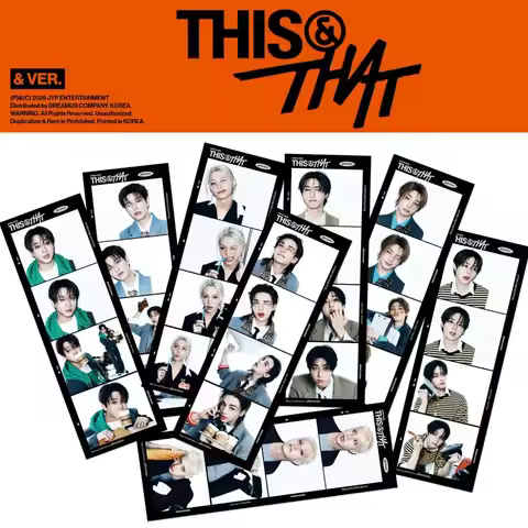 8 new Korean popular group THISTHAT StrayKids mini albums, DO IT selfies, square grid bookmarks, pho