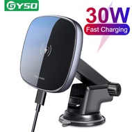 ✴☁ 30W Magnetic Car Phone Holder Wireless Charger for Apple iPhone 11 12 13 14 Pro XS Max X Wireless Charging Phone Holder Charger