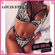 Sexy LINGERIE BRA SET &amp; Panties LEOPARD Print Smooth Transparent Women GSTRING Save Package