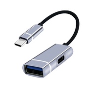 อะแดปเตอร์แปลง USB 3.0เป็น Type C,สายเคเบิลยูเอสบีโอทีจี USB C ตัวผู้ไปยัง USB3.0ตัวเมียตัวแปลงข้อมูล PD สำหรับแล็ปท็อปพีซีคอมพิวเตอร์อะแดปเตอร์ Type-C